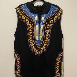 CoofAndy men's dashiki sweater hoody